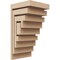 Ekena Millwork 4"W x 4"D x 8"H Wide Landon Rough Cedar Woodgrain TimberThane Corbel, Primed Tan CORUR04X04X08LANRCPR - alternate 1